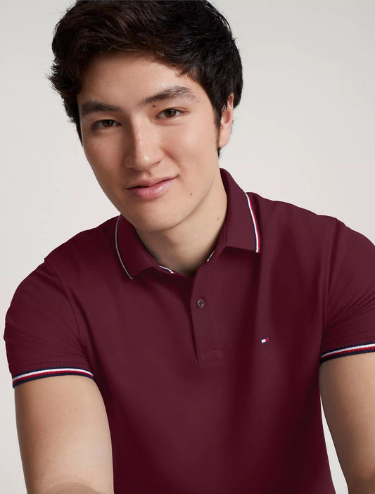 Chemise unicolor con cuello ribeteado