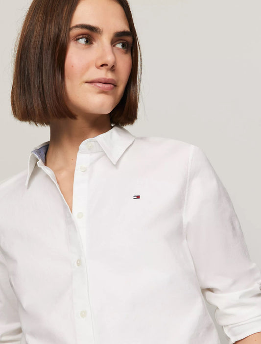 Camisa manga larga unicolor Oxford