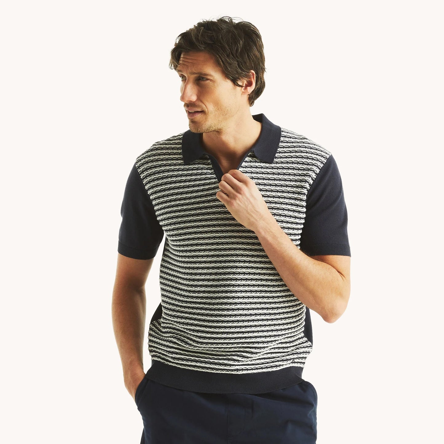 Chemise de algodón texturizada