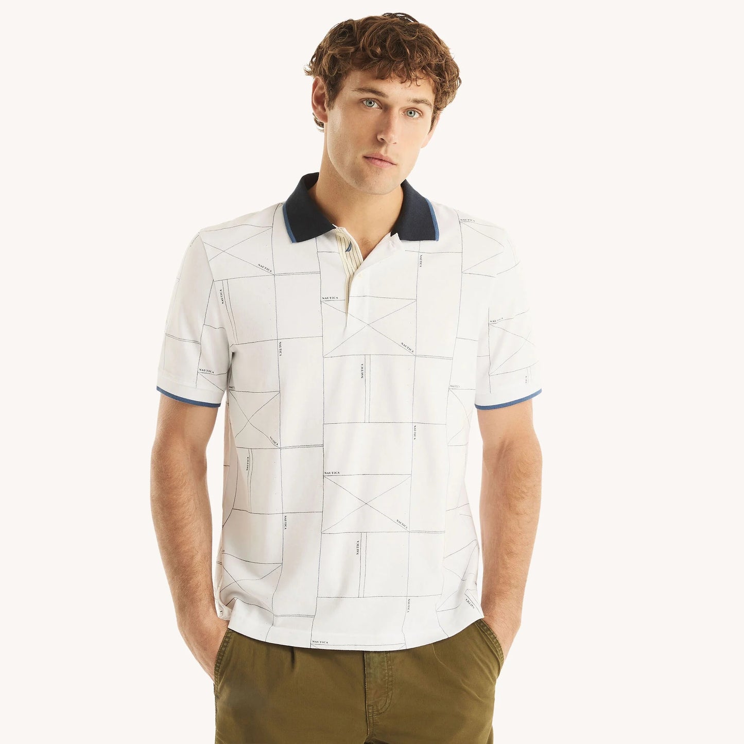 Chemise de algodón regular con estampado