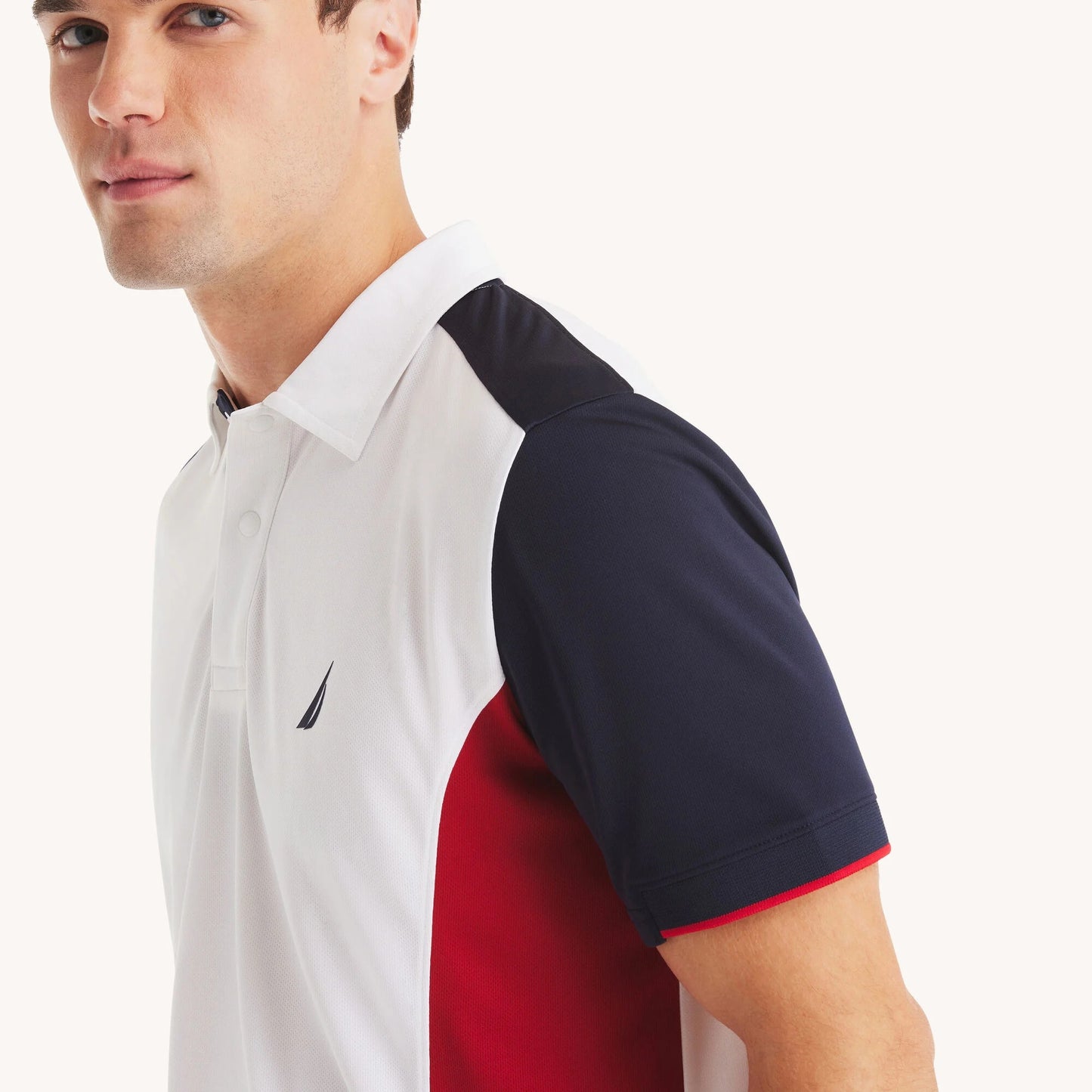 Chemise de poliéster con colores combinados