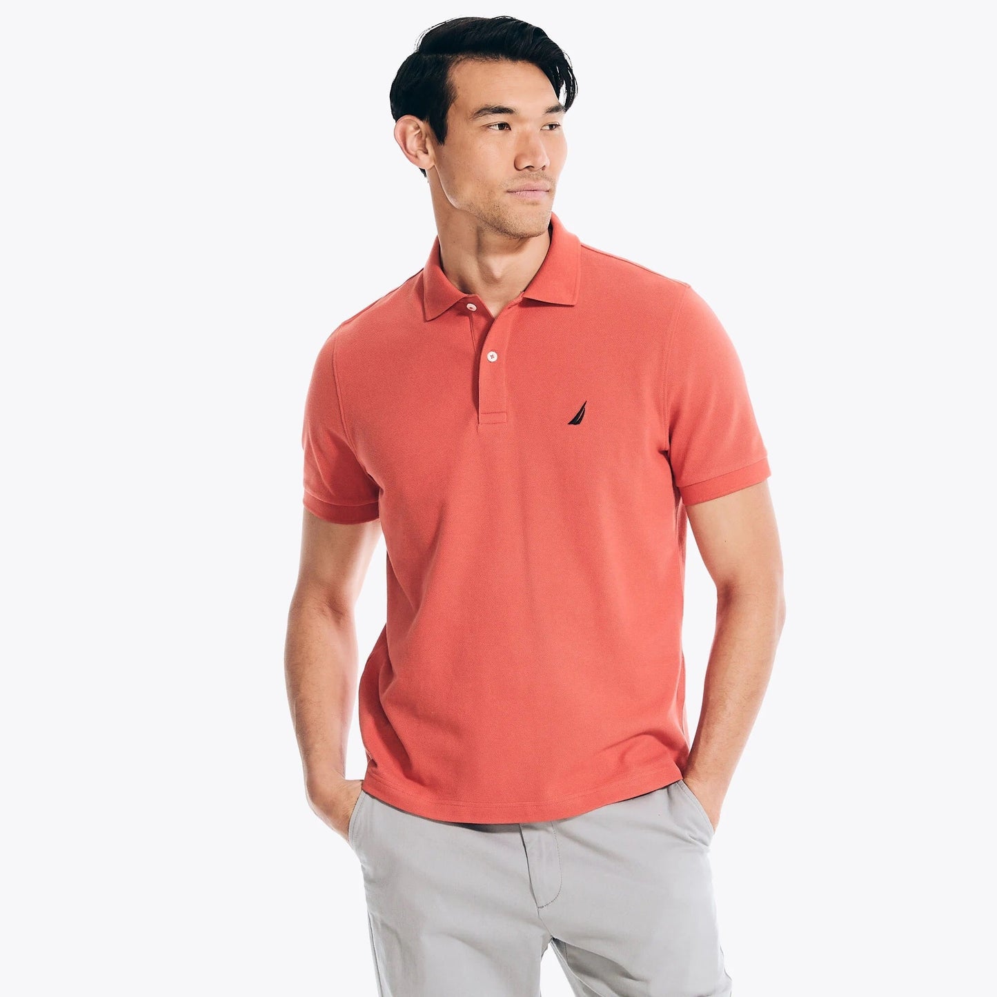 Chemise regular unicolor con logo