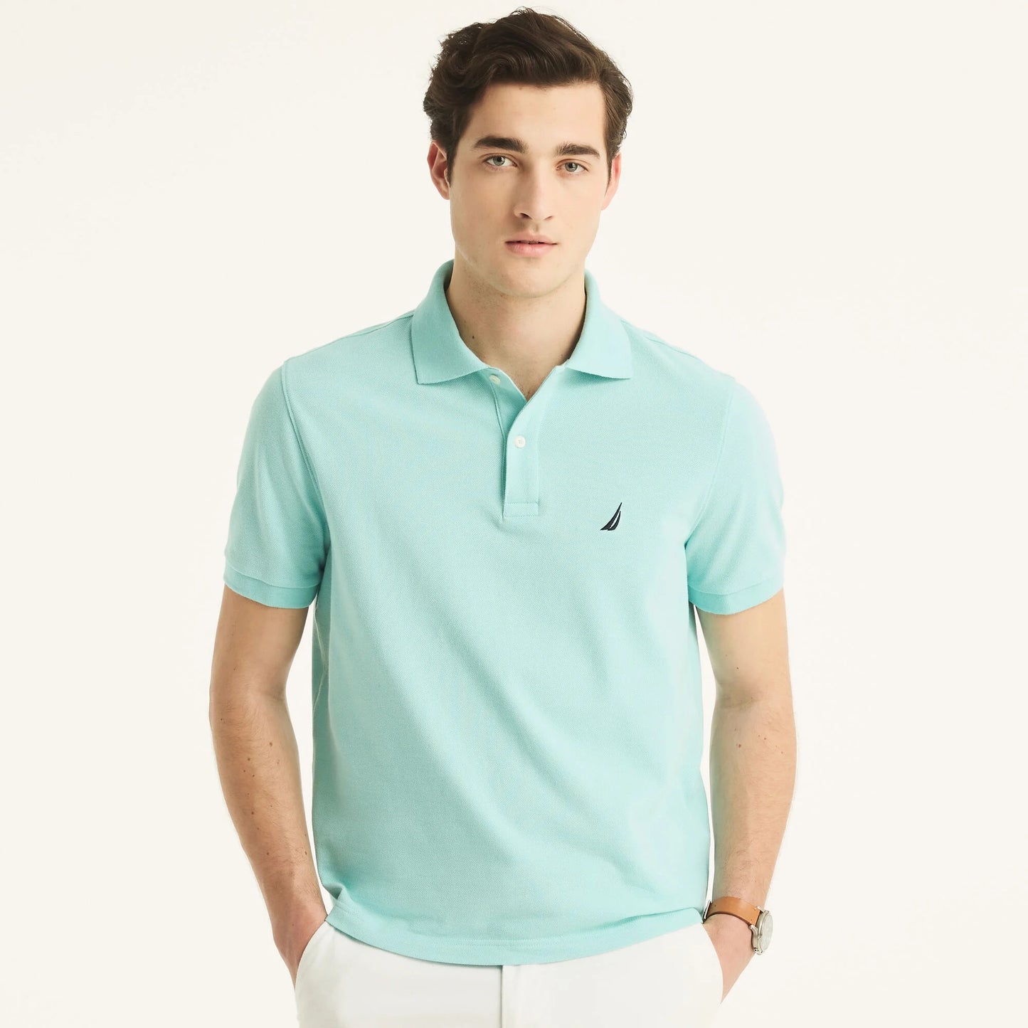 Chemise regular unicolor con logo
