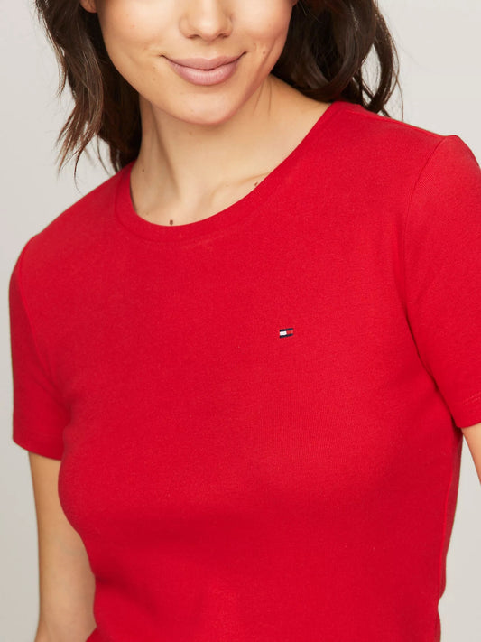 Franela unicolor cuello redondo