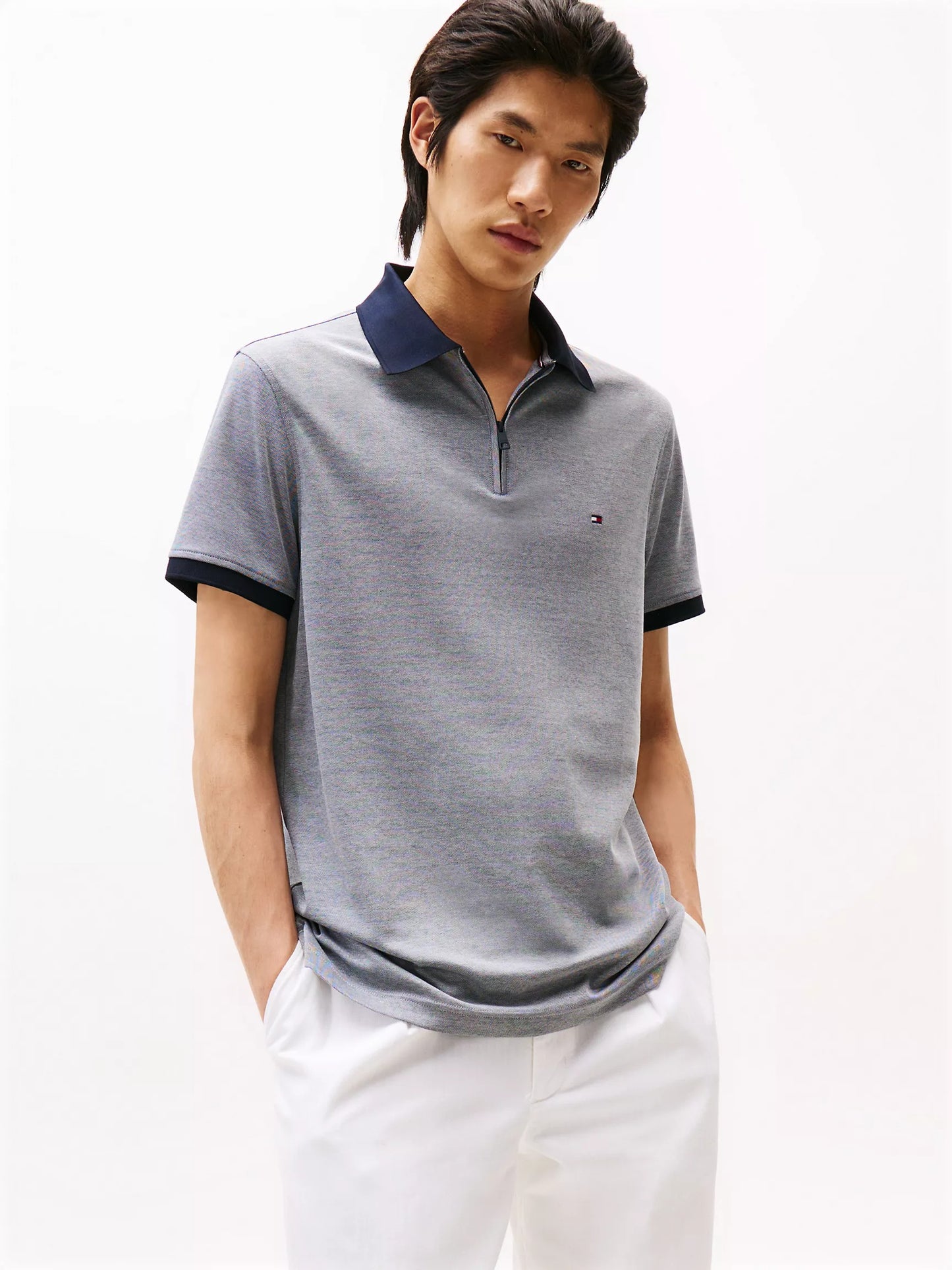 Chemise regular con cremallera