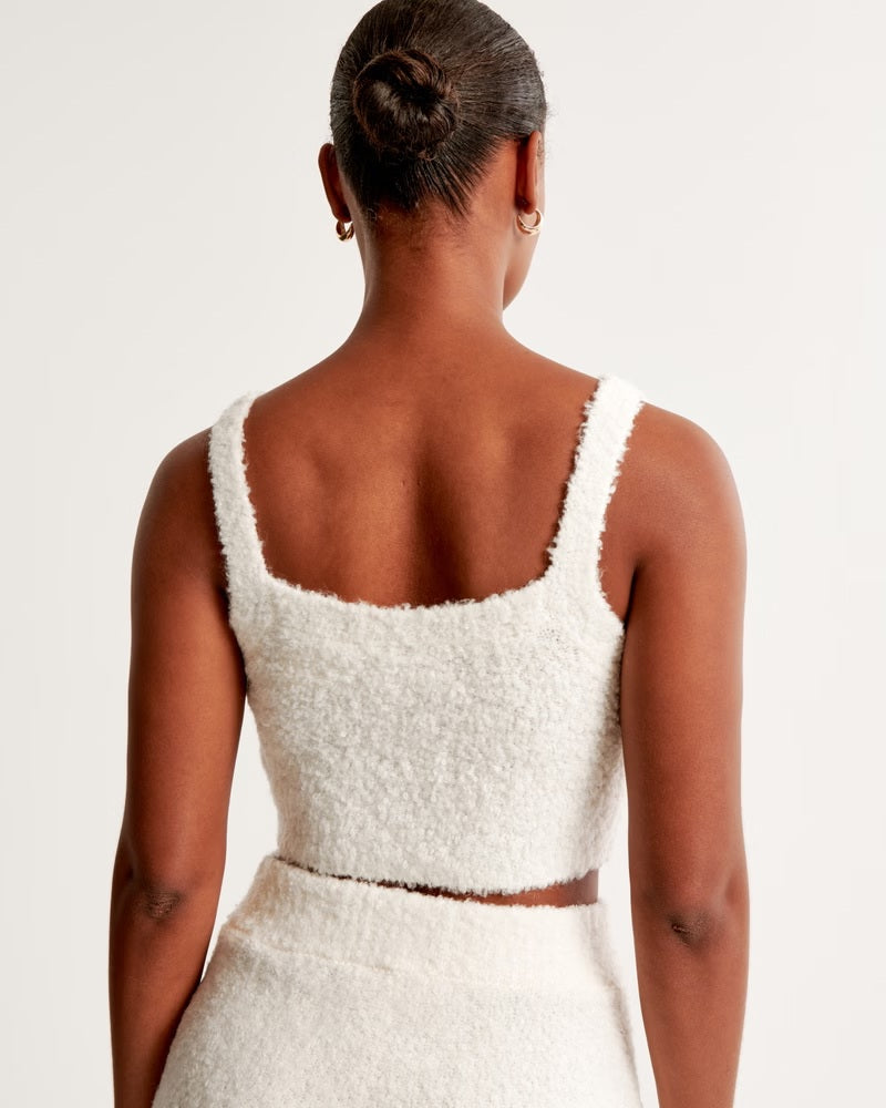 Top corto super suave de bouclé