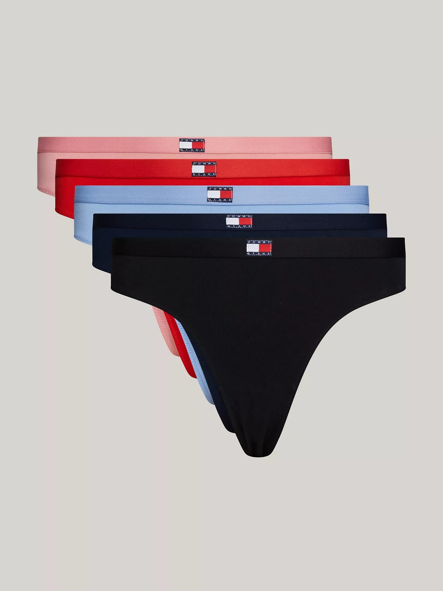 5 Pack panties de algodón tipo hilo con bandera