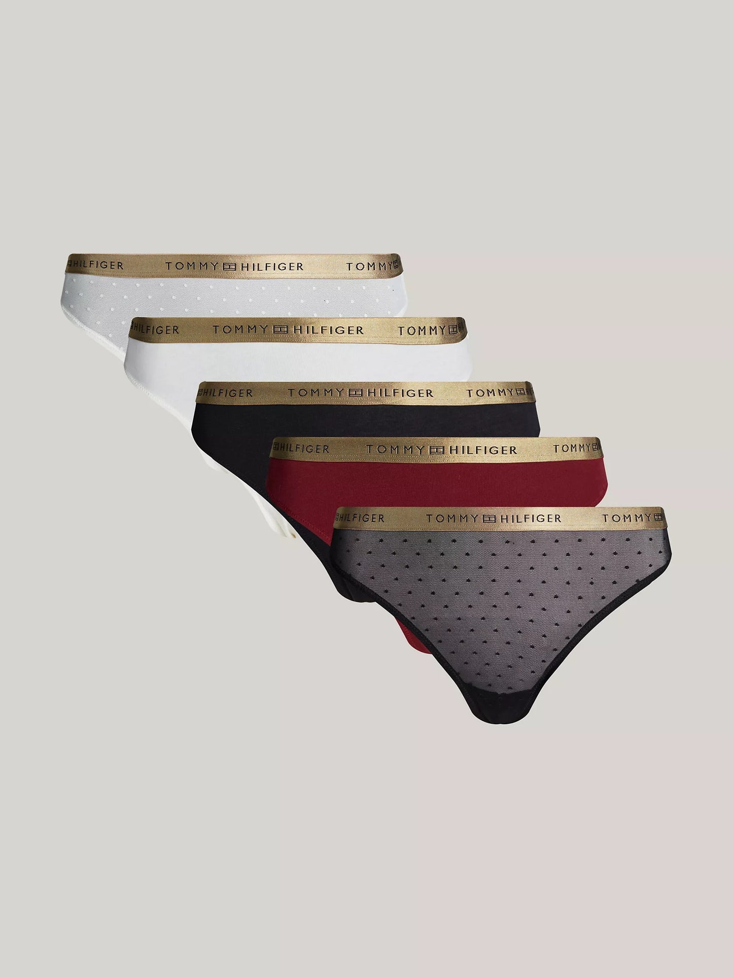 5 Pack panties de algodón tipo hilo
