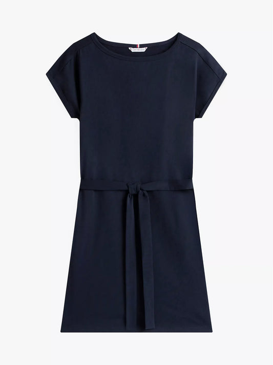 Vestido tela elastica con cinturon