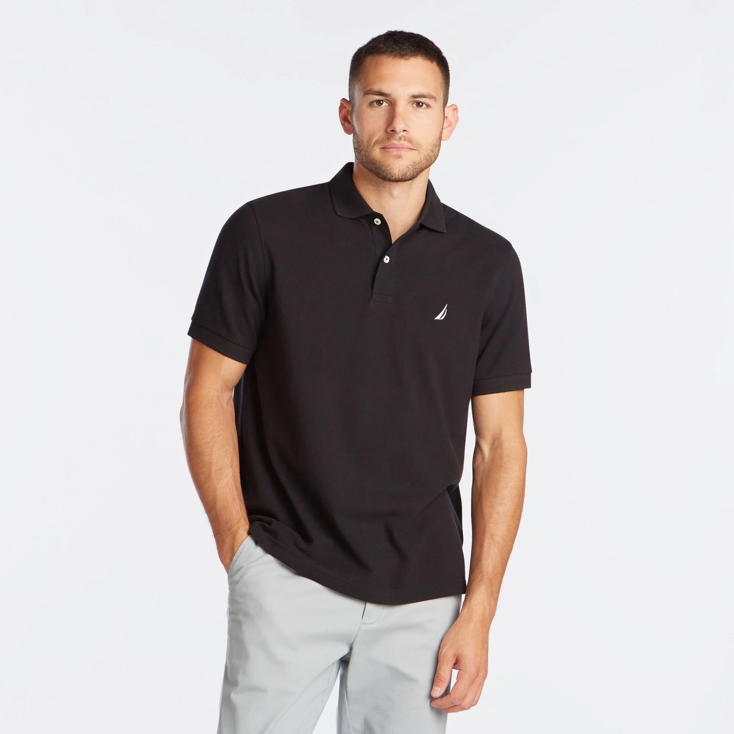 Chemise regular unicolor con logo