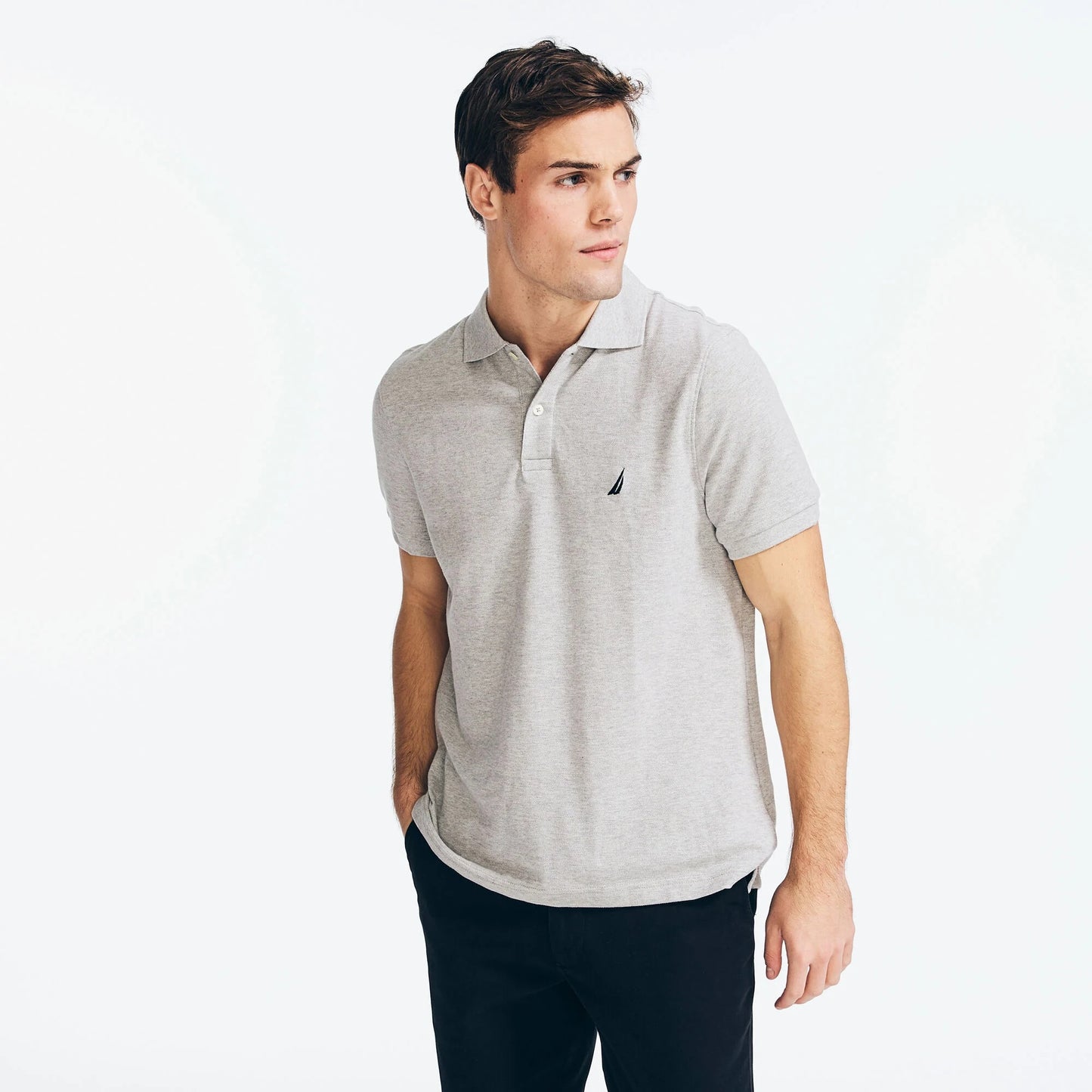 Chemise regular unicolor con logo