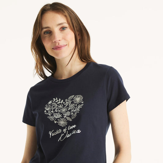 Franela cuello redondo con estampado central