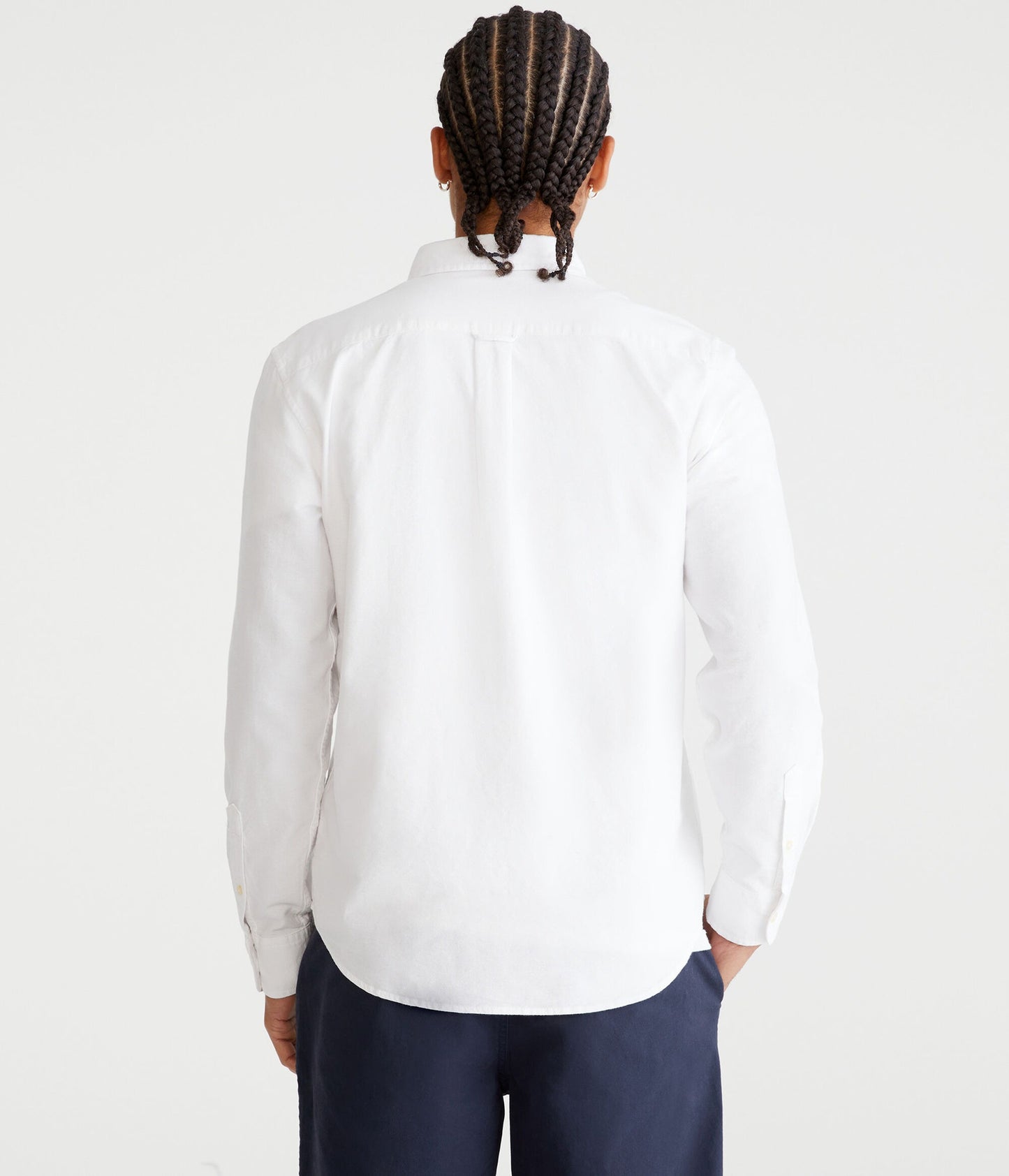 Camisa manga larga unicolor oxford