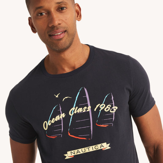 Franela cuello redondo con estampado de velas