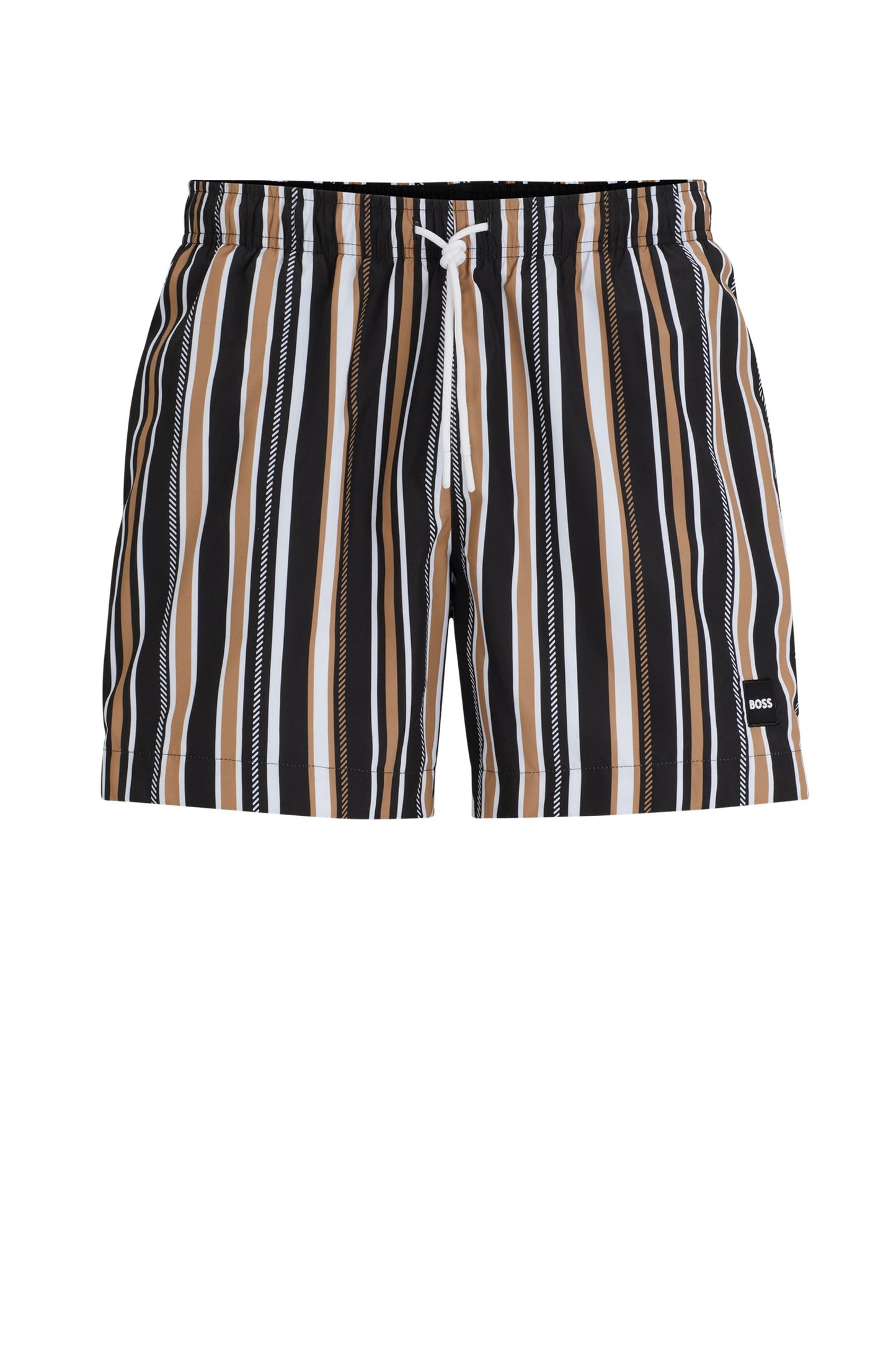 Traje de baño con rayas verticales 6" secado rápido