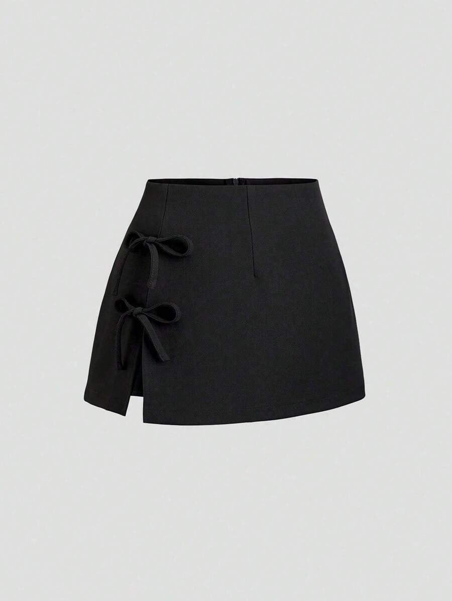 Minifalda estilo lazada