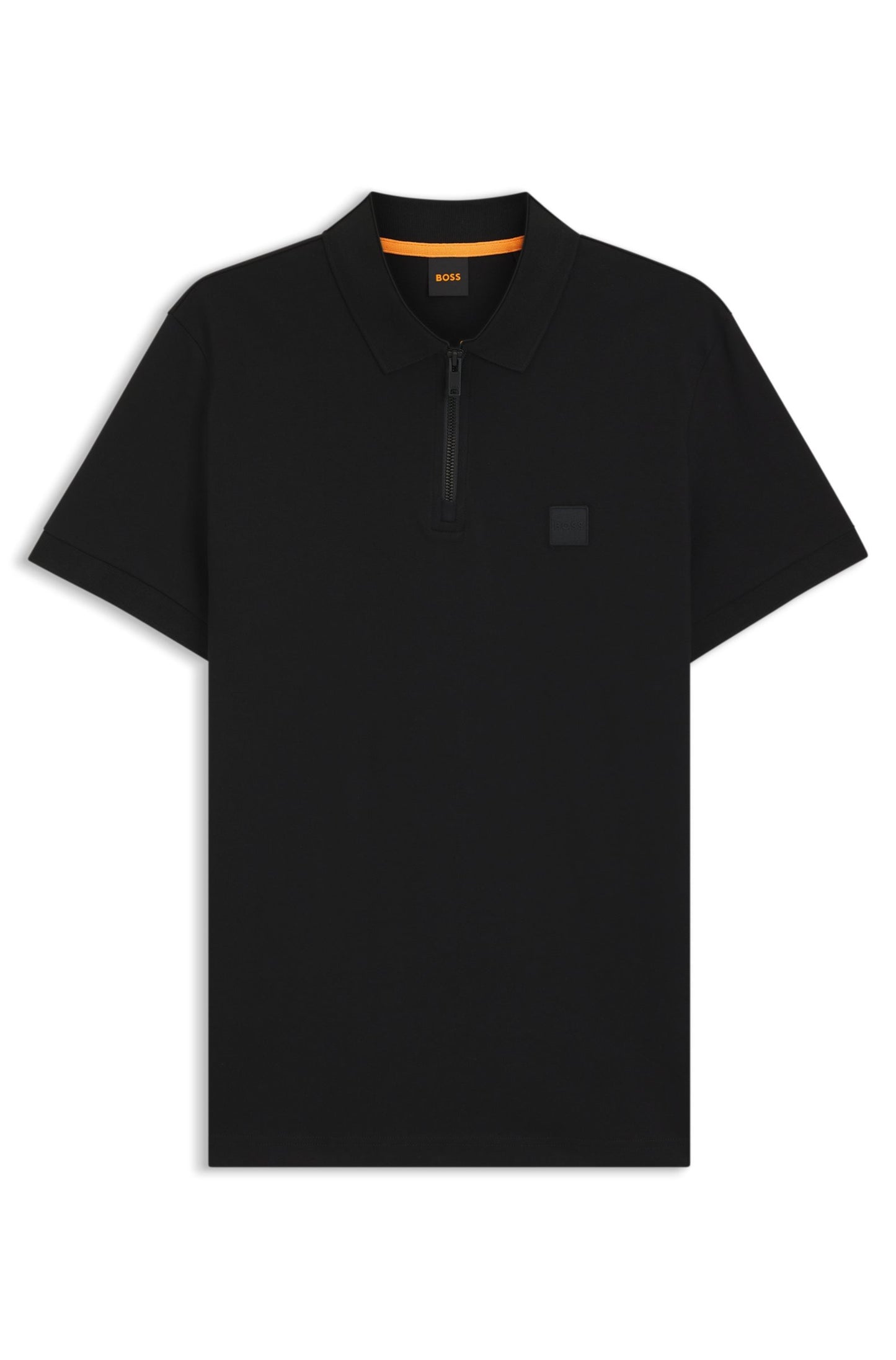 Chemise ajustada unicolor con cremallera y logo