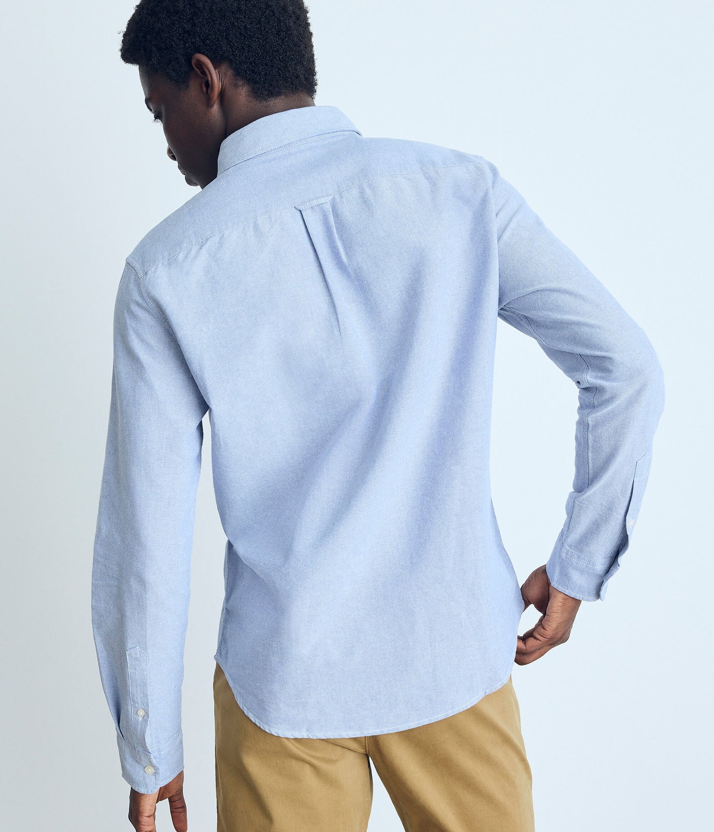 Camisa manga larga unicolor oxford