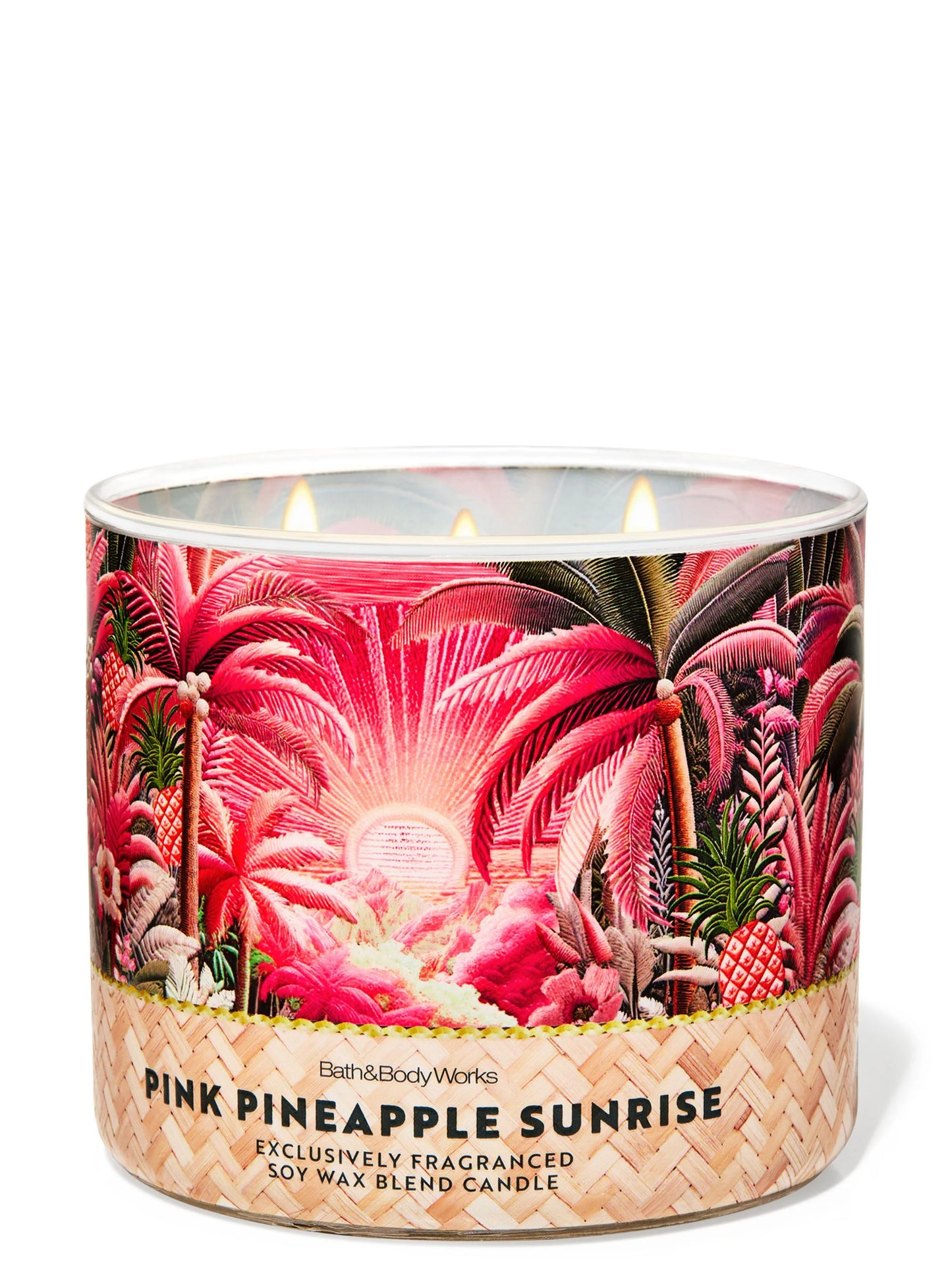 Vela 3 mechas Pink Pineapple Sunrise