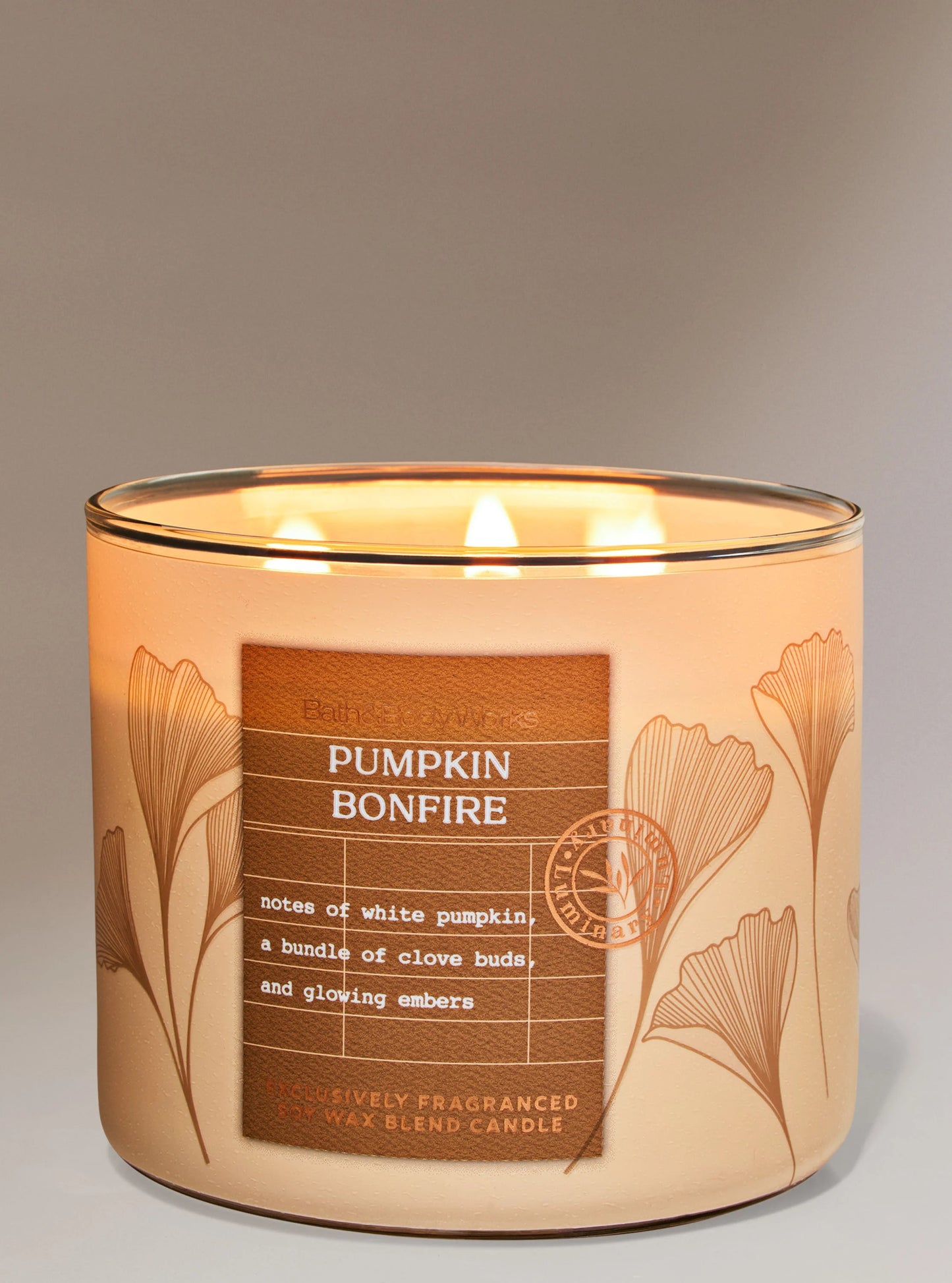 Vela 3 mechas Pumpkin Bonfire