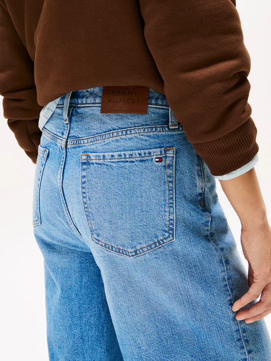 Jean tiro alto holgado corto