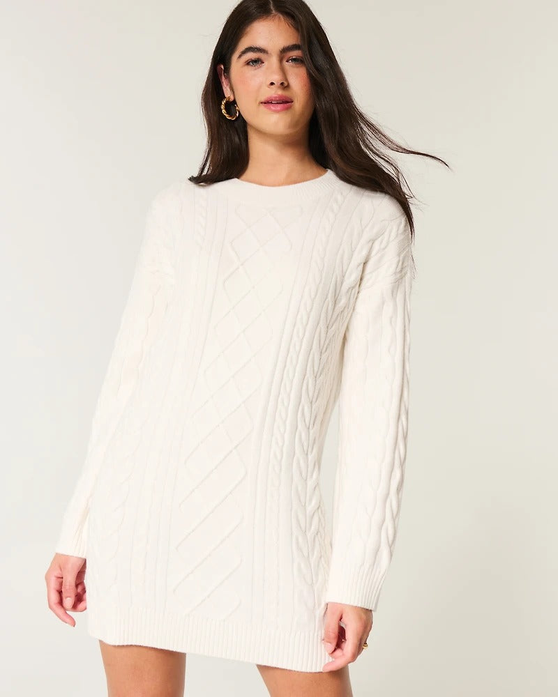 Vestido estilo suéter de puntos