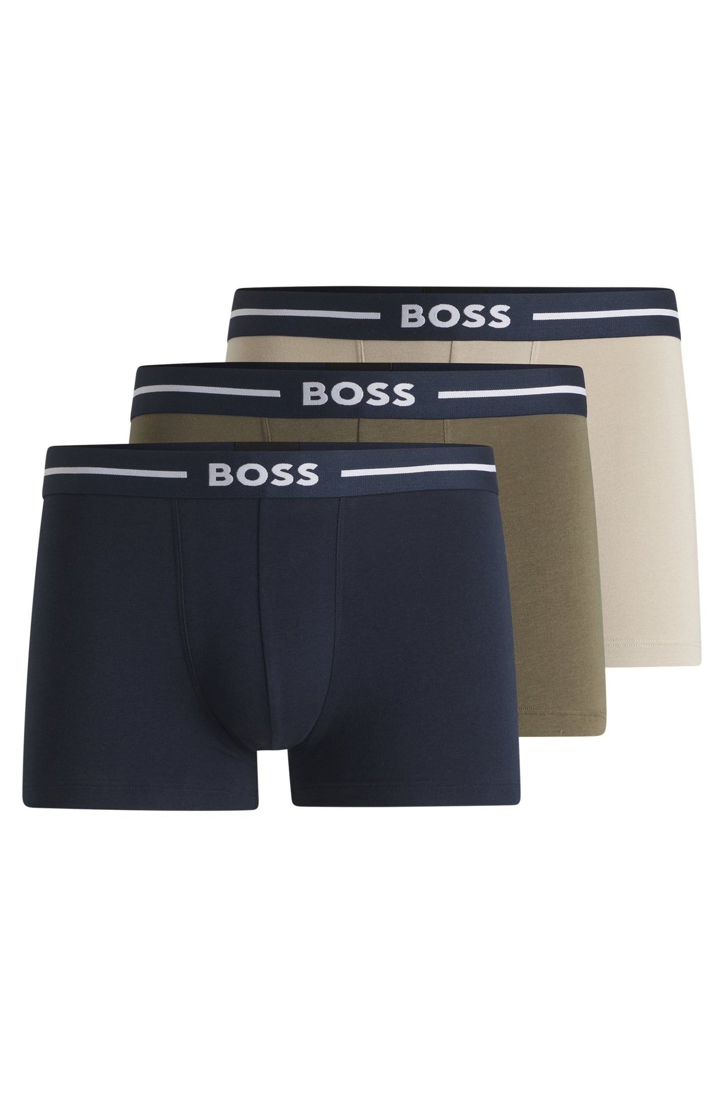 3 Pack Boxer cortos con logo en cinta