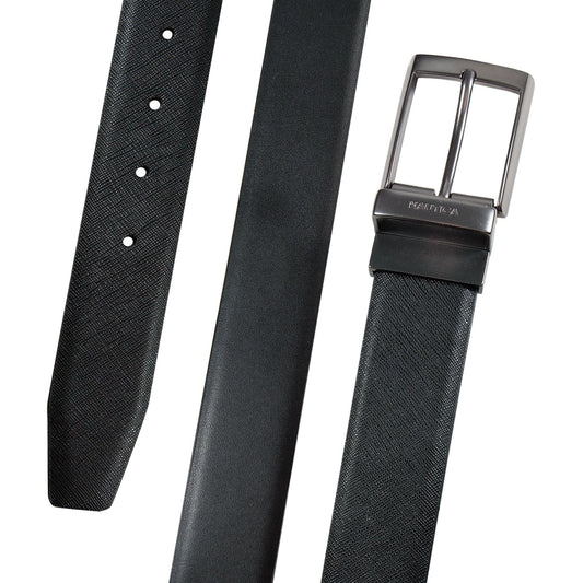 Cinturón reversible patrón texturizado / liso