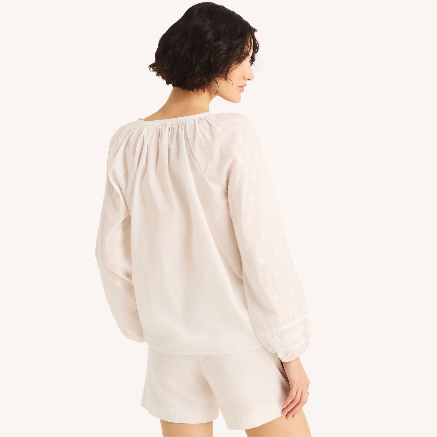 Blusa cuello en V manga larga