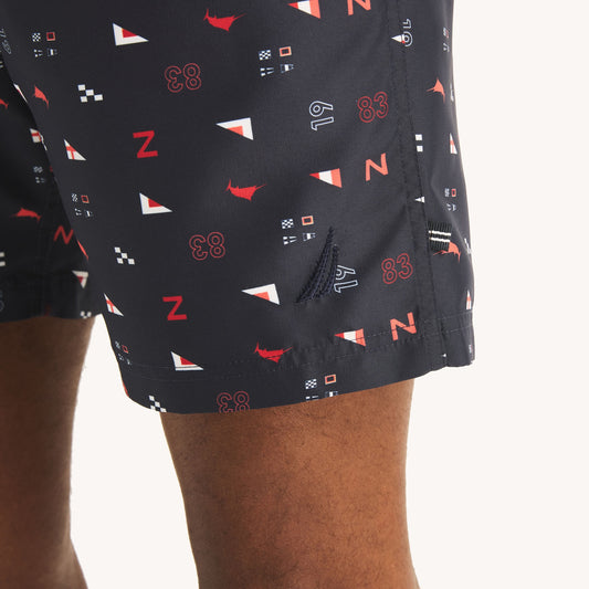 Traje de baño estampado tipo short 6" secado rápido