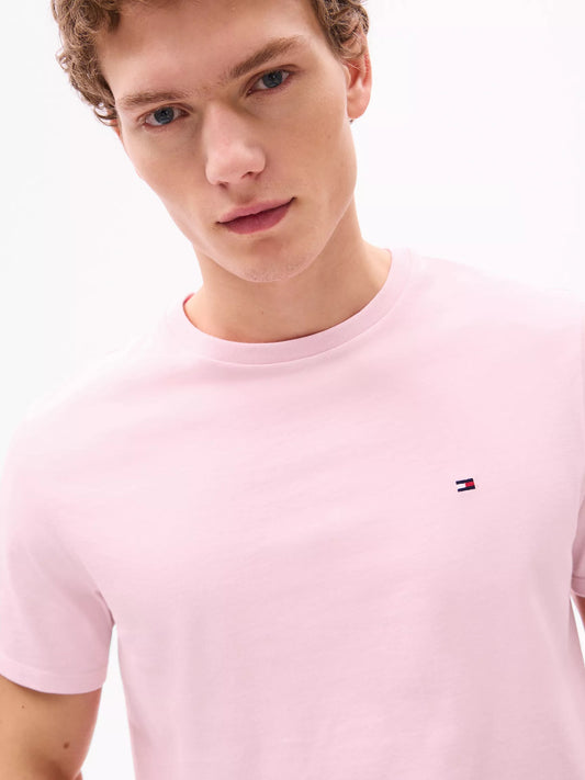 Franela cuello redondo unicolor con logo