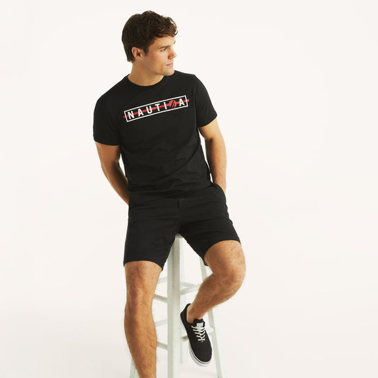 Franela cuello redondo con estampado central