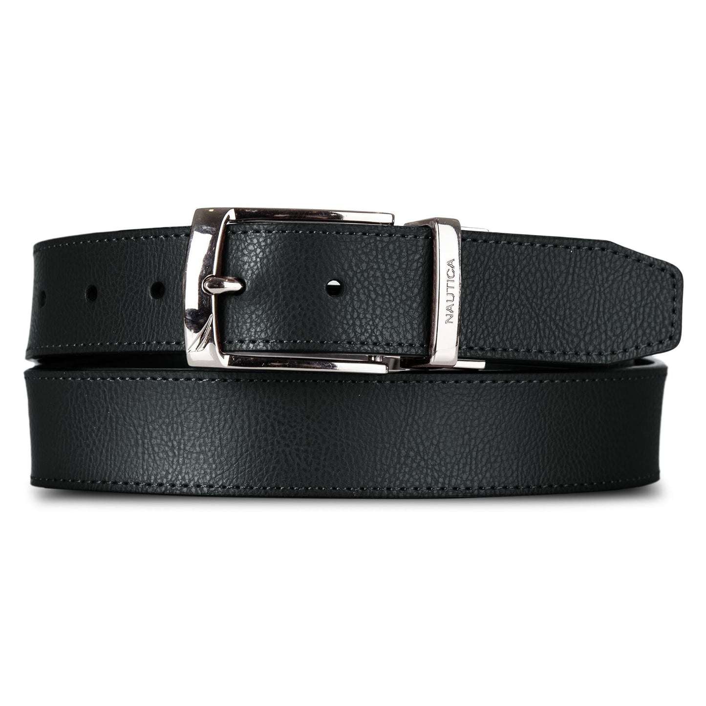 Cinturón reversible texturizado con logo