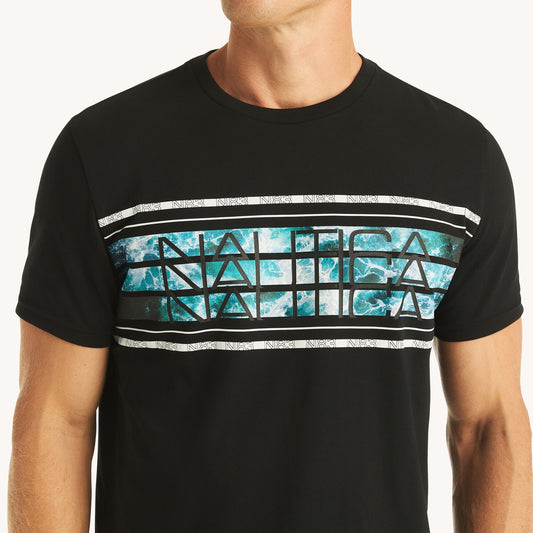 Franela cuello redondo con estampado central