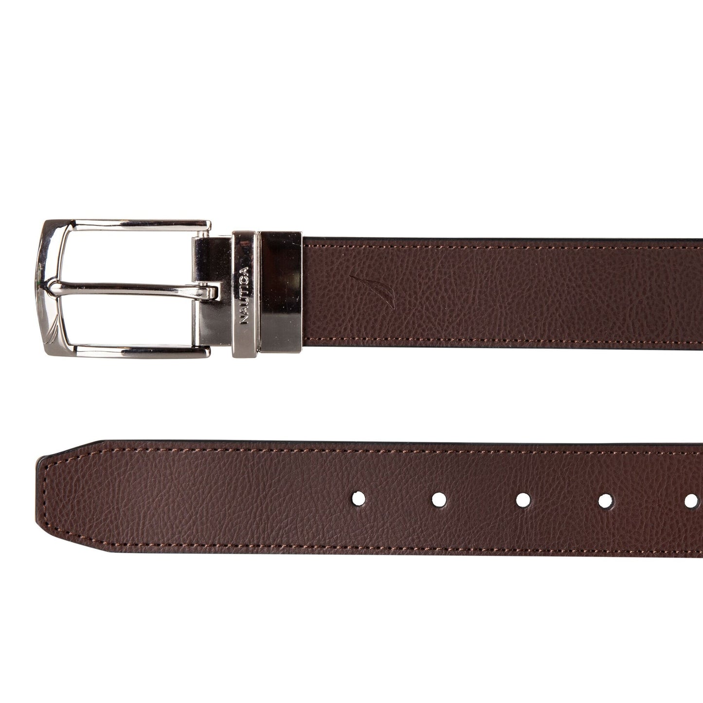 Cinturón reversible texturizado con logo