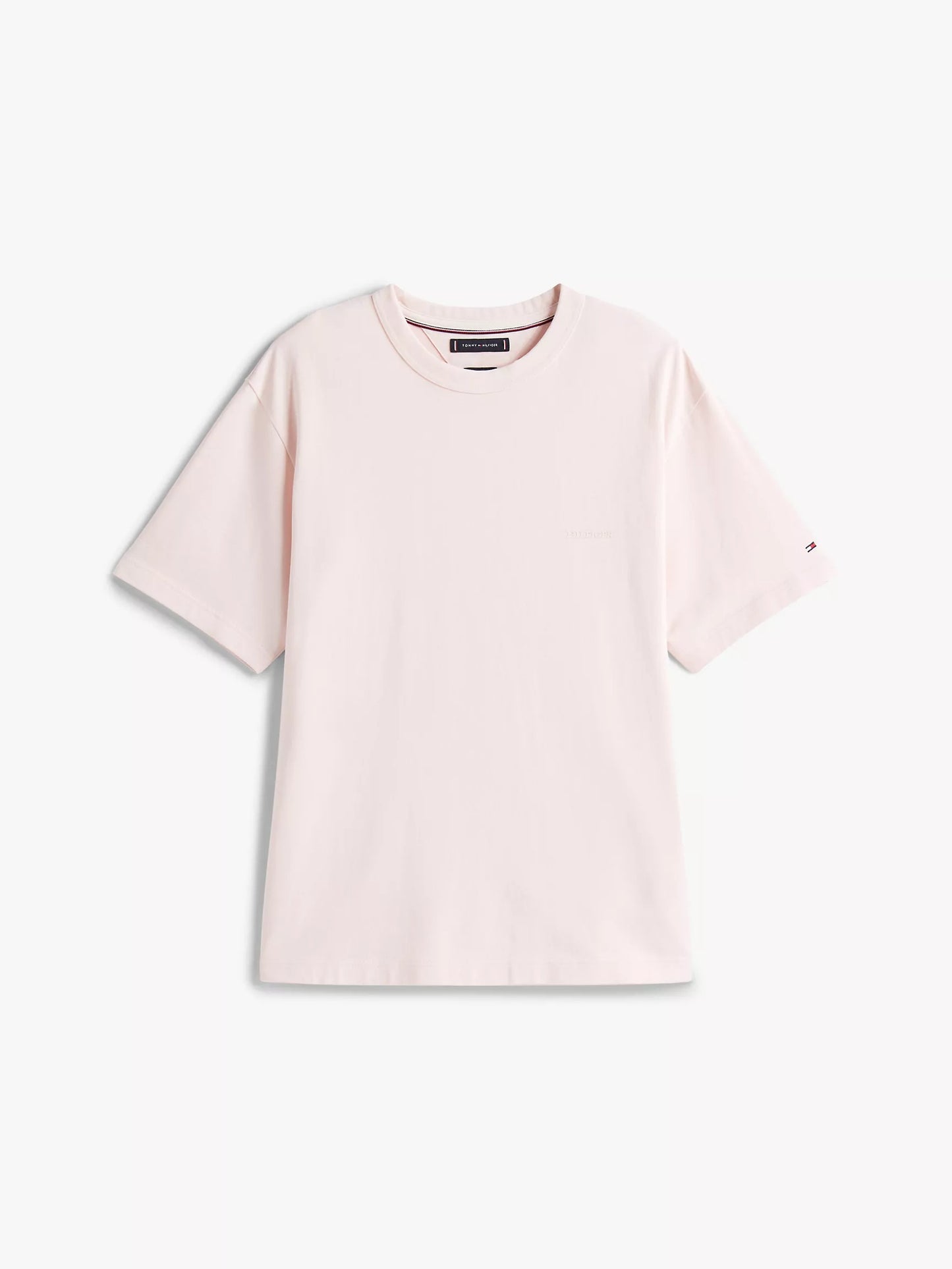 Franela holgada cuello redondo con logo estampado
