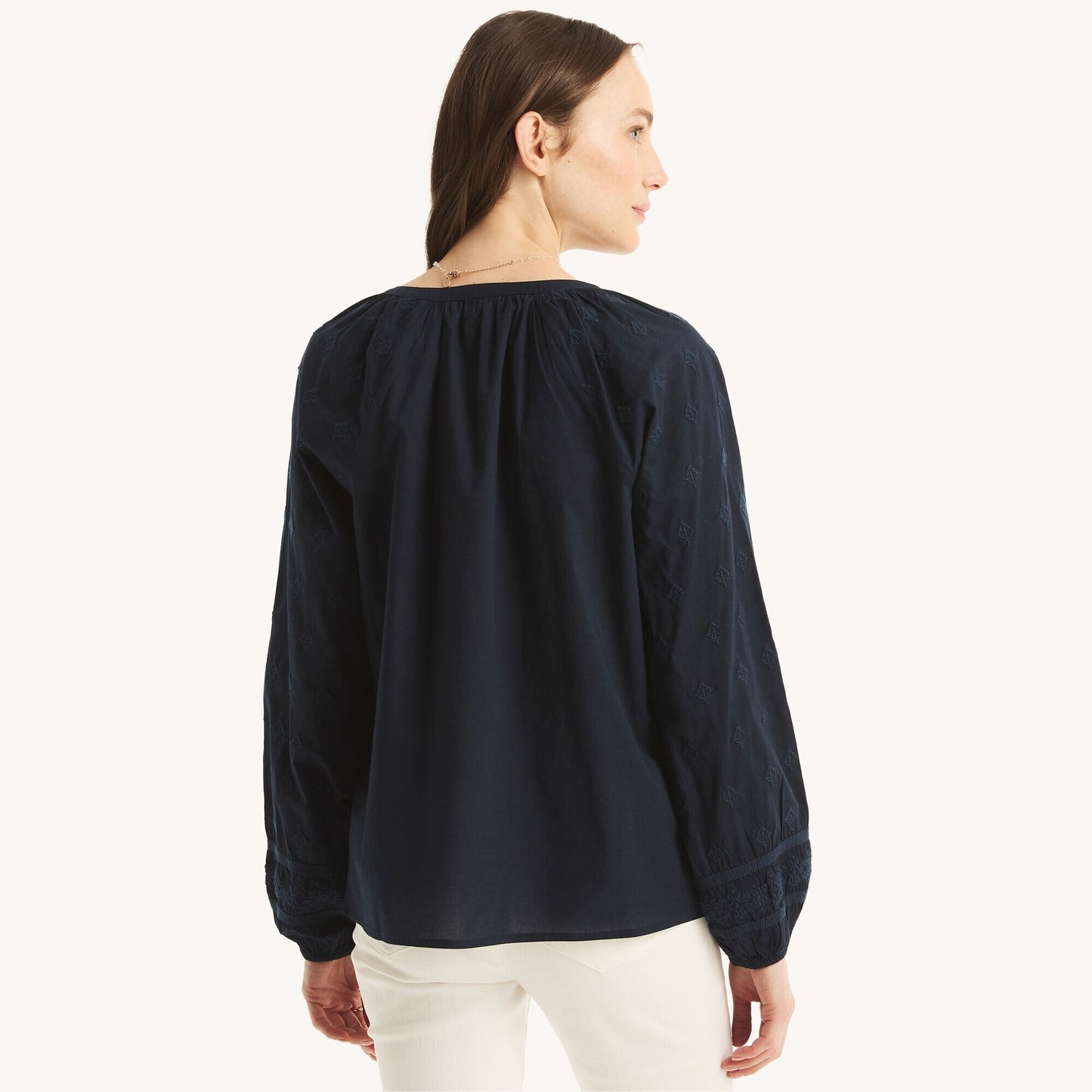 Blusa cuello en V manga larga