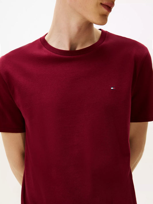 Franela cuello redondo unicolor con logo