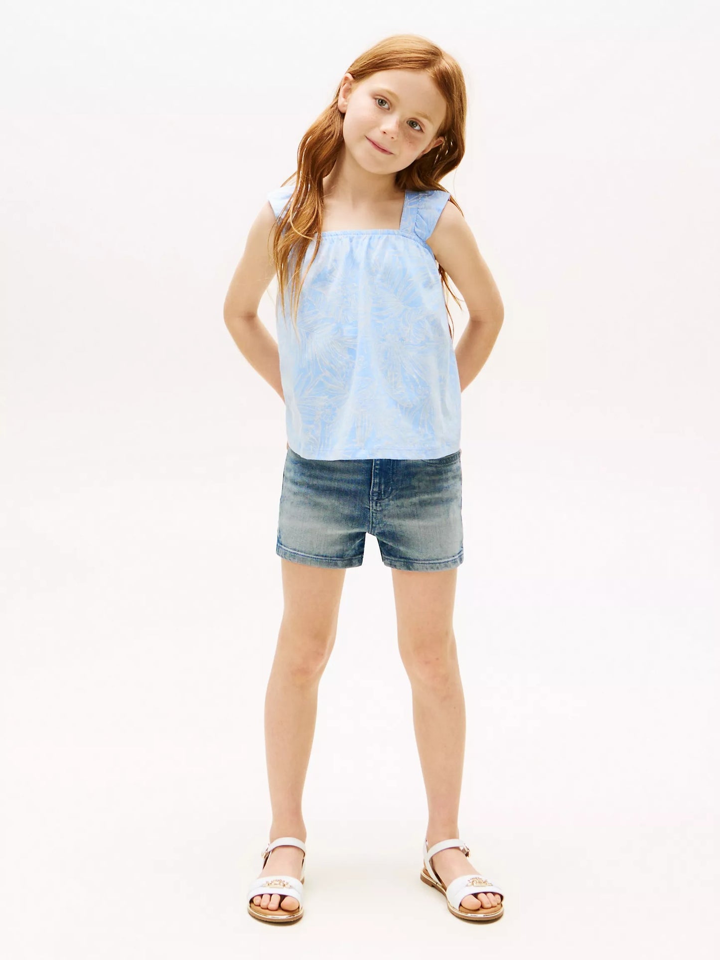 Top con estampado tropical para niña