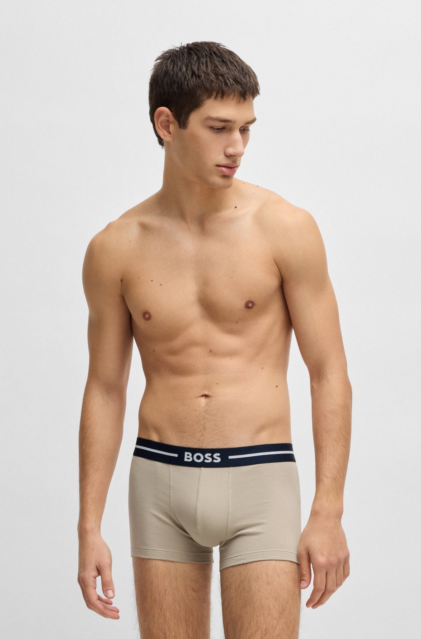 3 Pack Boxer cortos con logo en cinta
