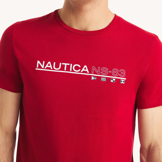 Franela cuello redondo con estampado central