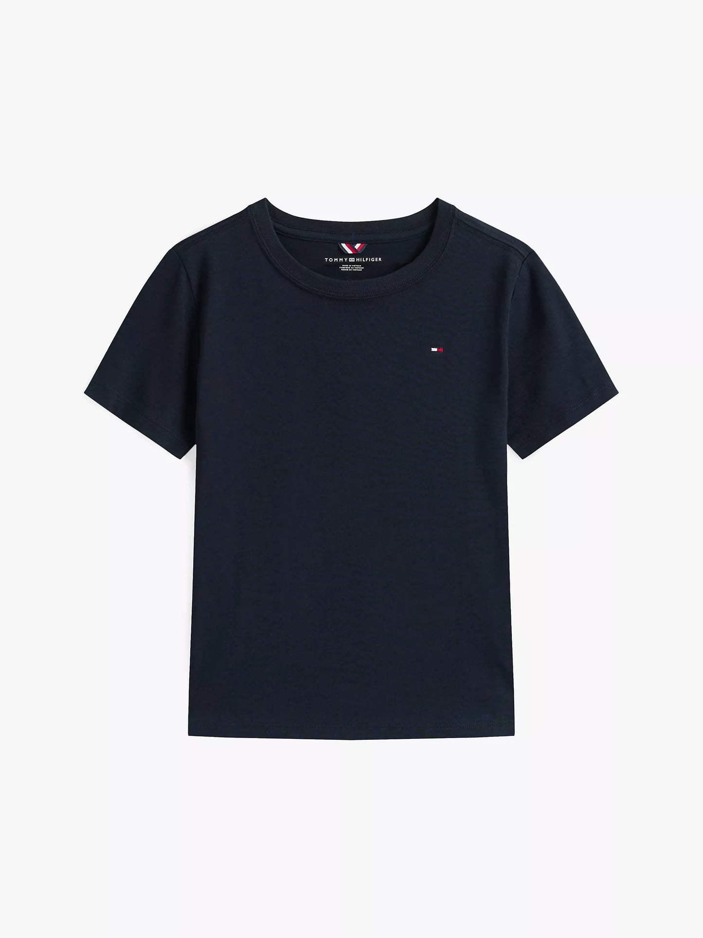 Franela cuello redondo unicolor con logo