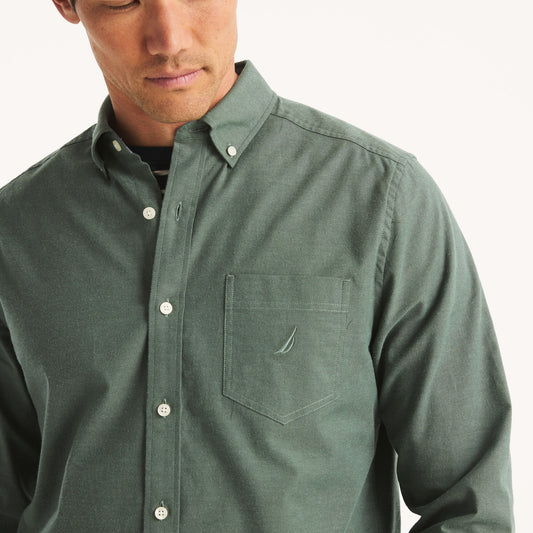 Camisa manga larga unicolor Oxford