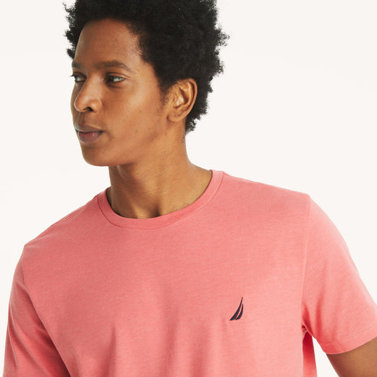 Franela cuello redondo unicolor con logo