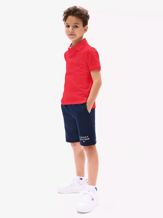 Chemise unicolor con logo para niño