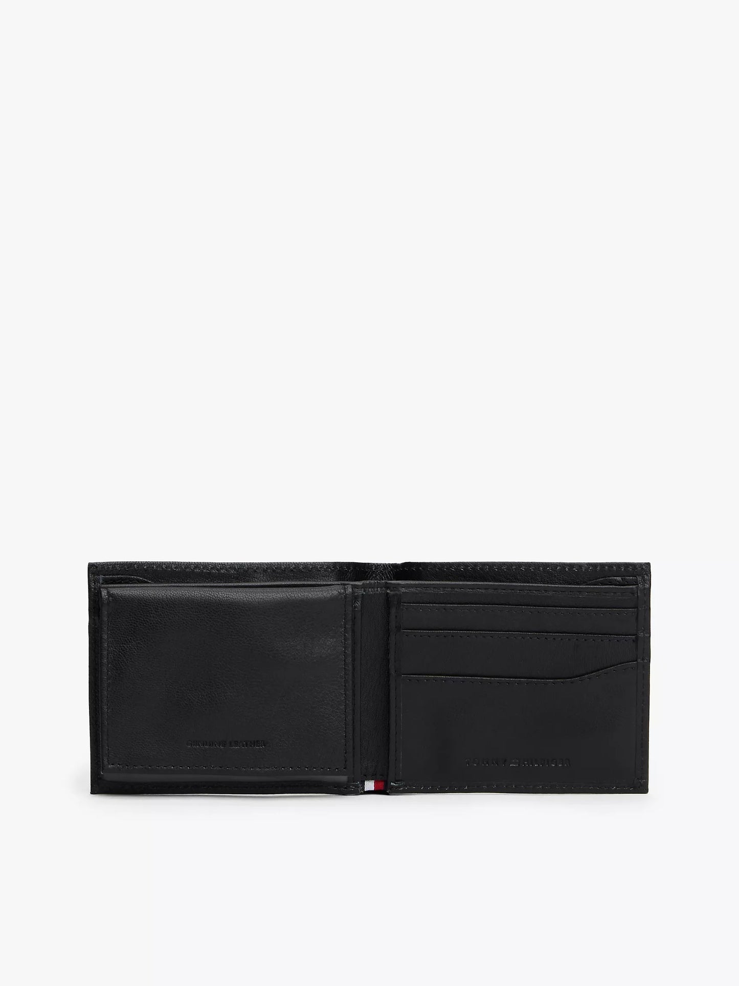 Cartera de cuero con logo