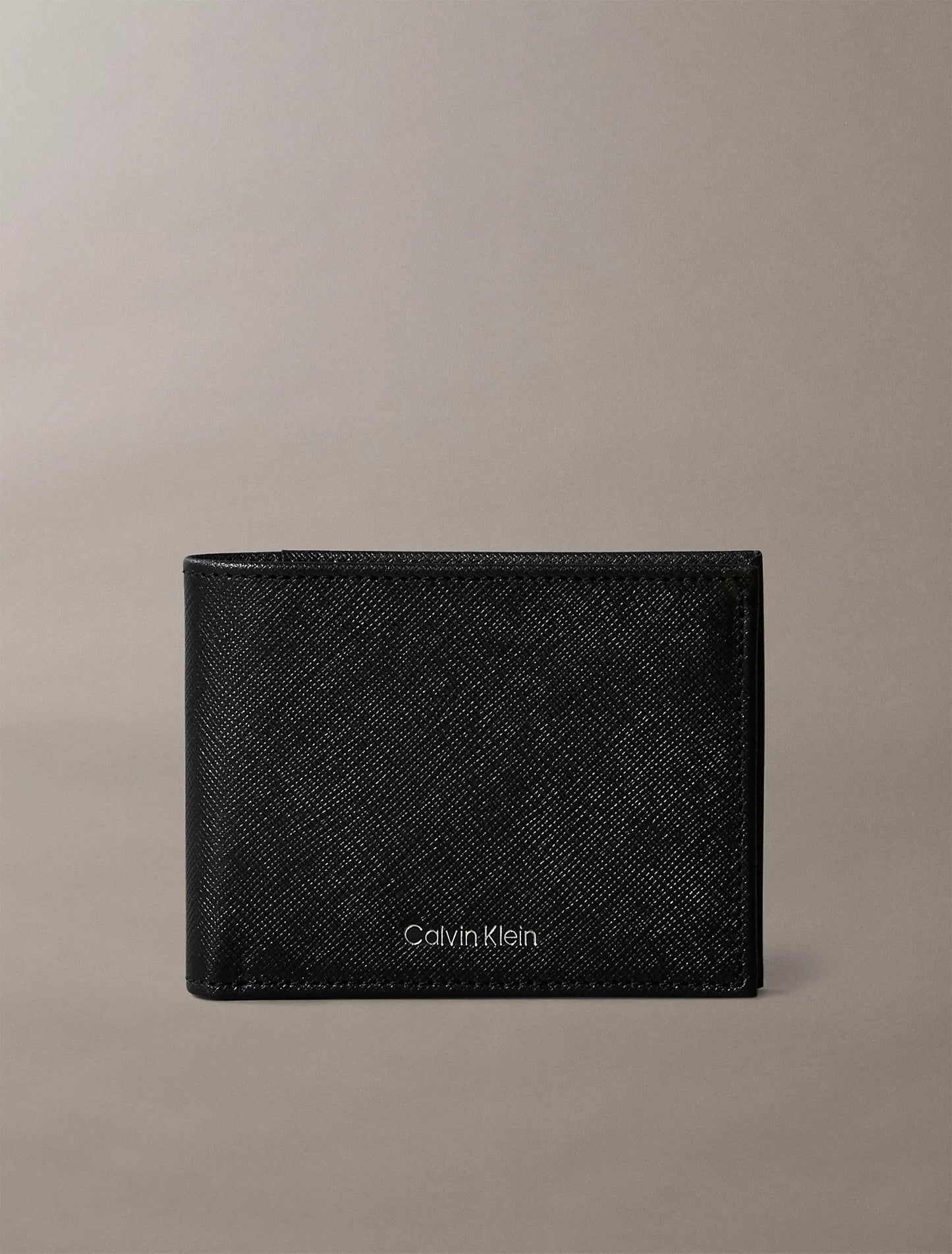 Cartera de caballero doble de piel saffiano