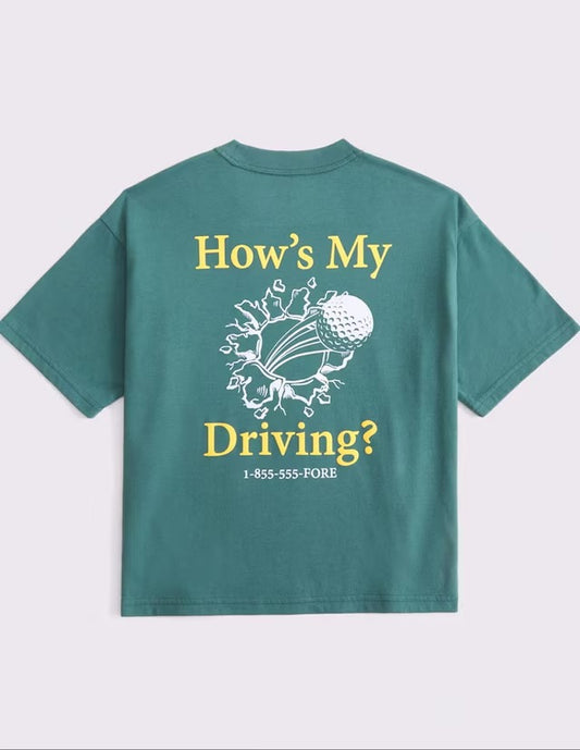 Franela cuello redondo con estampado posterior para niño