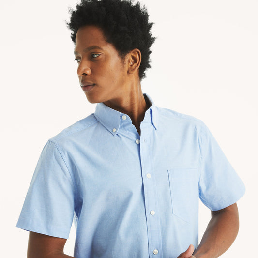 Camisa manga corta unicolor oxford