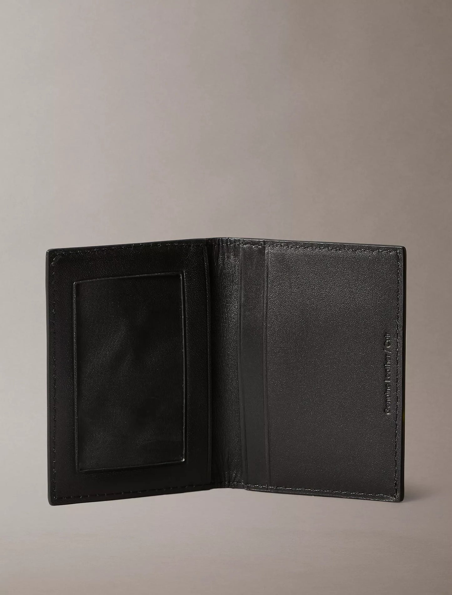 Cartera de caballero doble con monograma y porta tarjeta